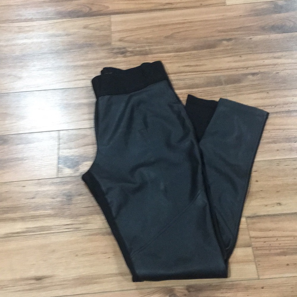 Black pants leather-like